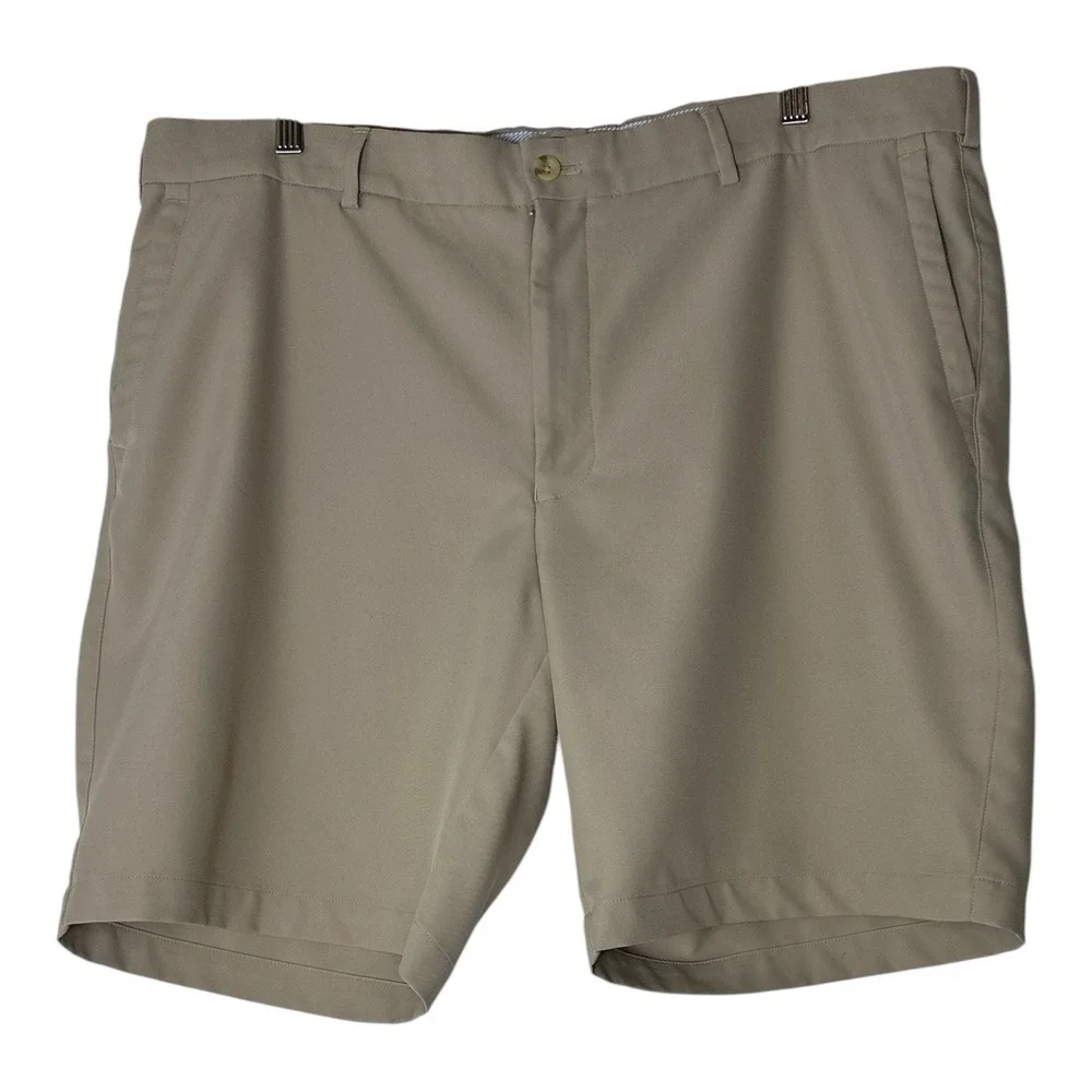 Peter Millar Shorts Mens Size 40 Beige Crown Logo Golf Casual Stretch Outdoor